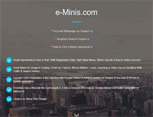 Tablet Screenshot of e-minis.com
